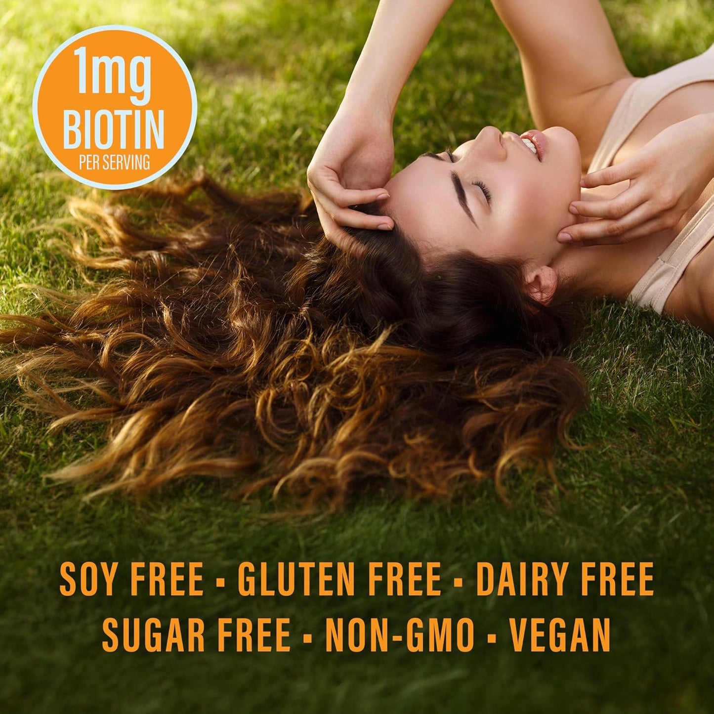 Hair Growth Liquid Rosemary Oil with Biotin & Omega 3 Curcumin, Hyaluronic Acid Tocopherol, Reduce Shedding Promote Hair Growth Improve Hair Density Scalp Hydration Citrus Flavor 15.2 fl oz Sunwarrior