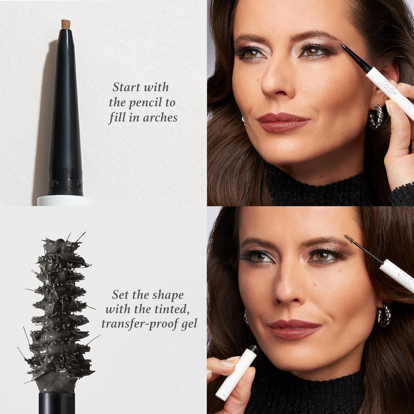 Julep Brow 101 Sculpting Pencil & Tinted Brow Gel Set - Dual-Ended Eyebrow Tool with Brush and Precision Tip - Long-Lasting, Waterproof Formula for Perfectly Defined and Tinted Brows -Medium Brown