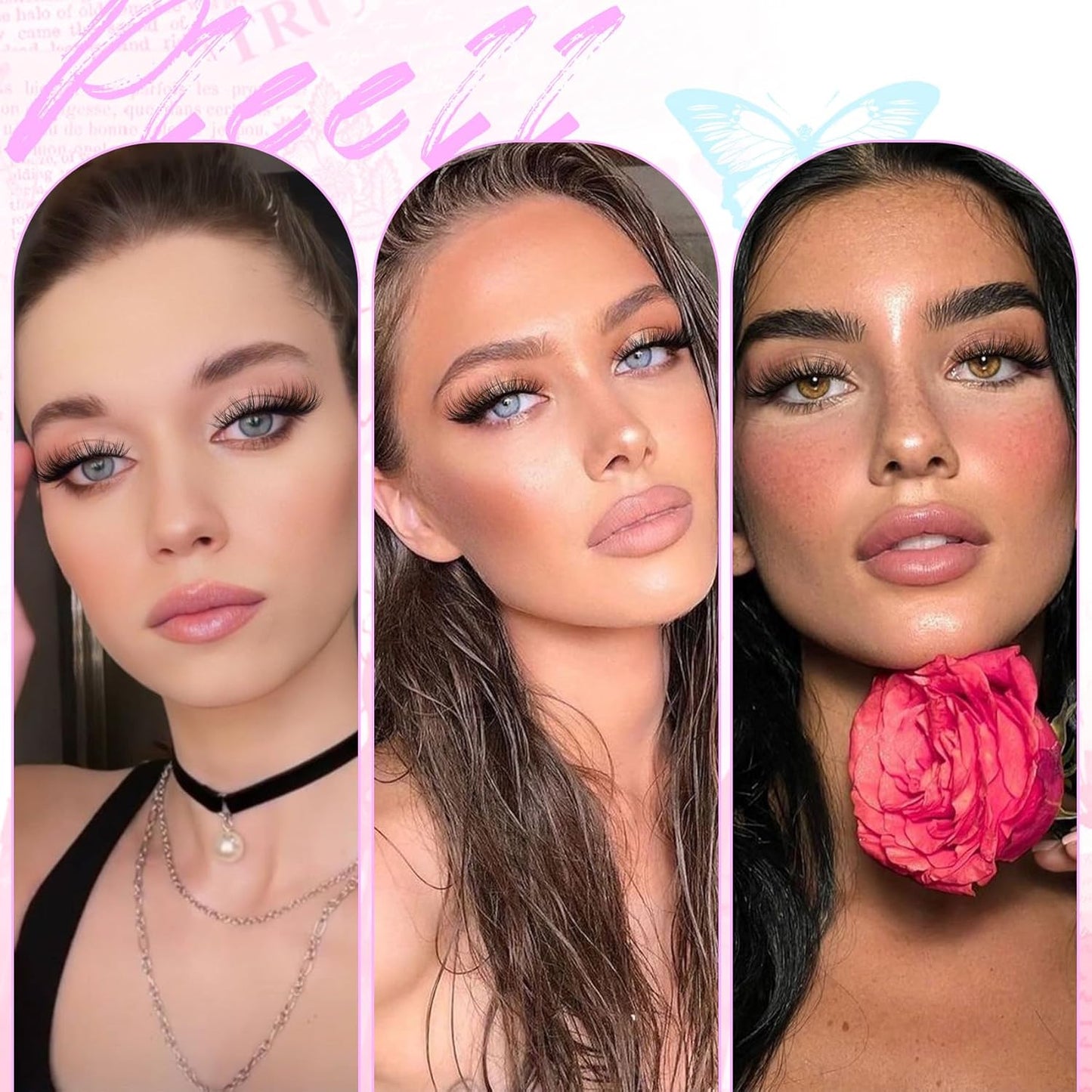 Fluff Lash Clusters Kit Wispy Lash Extension Kit 10-18MM Natural Lashes Clusters 180PCS Cluster Eyelash Extensions with Lash Bond and Seal and Lash Applicator DIY Eyelash Extension Kit by Pleell