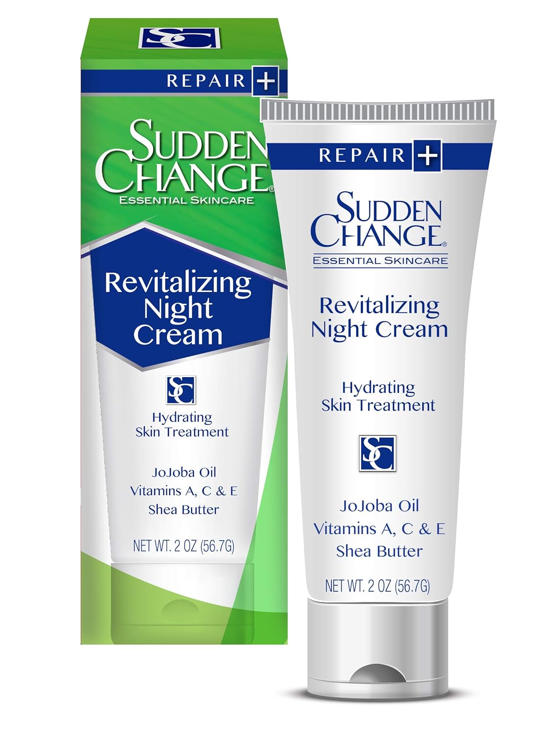 Sudden Change Revitalizing Night Cream - Face Lotion For Deep Wrinkles - Clinically Proven & Recommended By Professionals - Collagen & Elastin Booster - Reduce Fine Lines & Wrinkles In 2 Weeks, 2 Oz