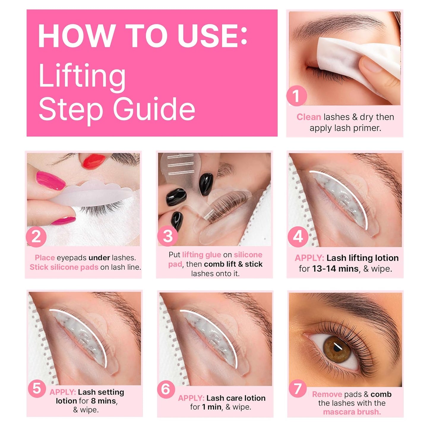 Korean At Home Lash Lift and Brow Lamination Kit - Brown Eye and Brow Tint Kit