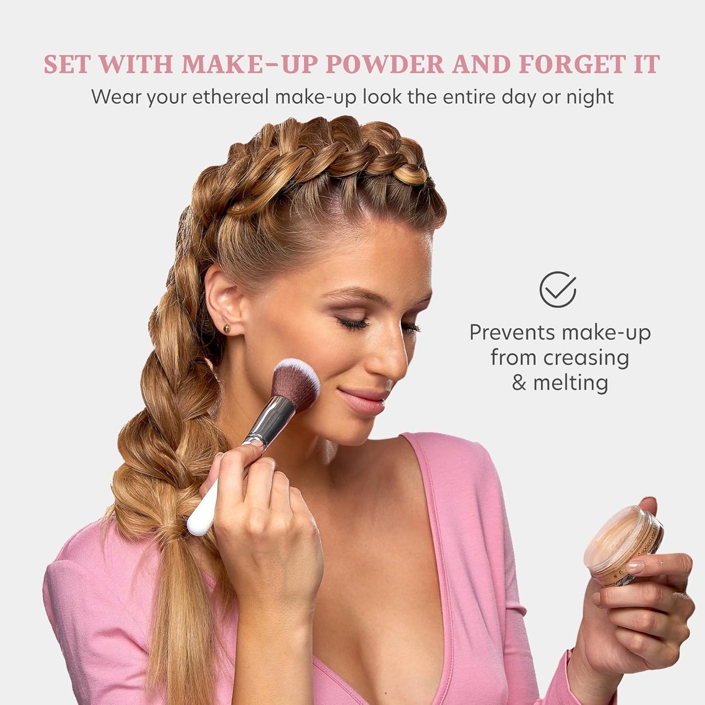 Dermacol - Invisible Fixing Face Powder, Touch-proof Translucent Setting Powder for Oily Skin & Other Skin Types, Loose Powder Makeup, Frangrance-Free Matte Powder with Powder Puff, Light, 13.5 g