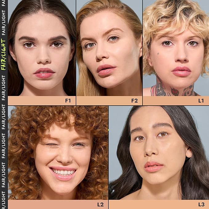 COVER FX Power Play Foundation - Shade F1 - Buildable Full Coverage - Waterproof Sweat-Proof Transfer-Proof - Natural Matte Finish - All Skin Types