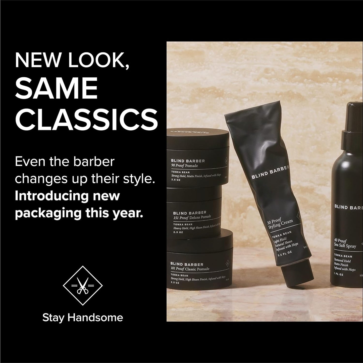 Blind Barber 40 Proof Sea Salt Spray for Men -  Salt Water Hair Spray for Volume & Texture - Water-Based Matte Finish with Light-Medium Hold - Enhances Beach Waves & Body - Tonka Bean Scent (5  Fl oz)