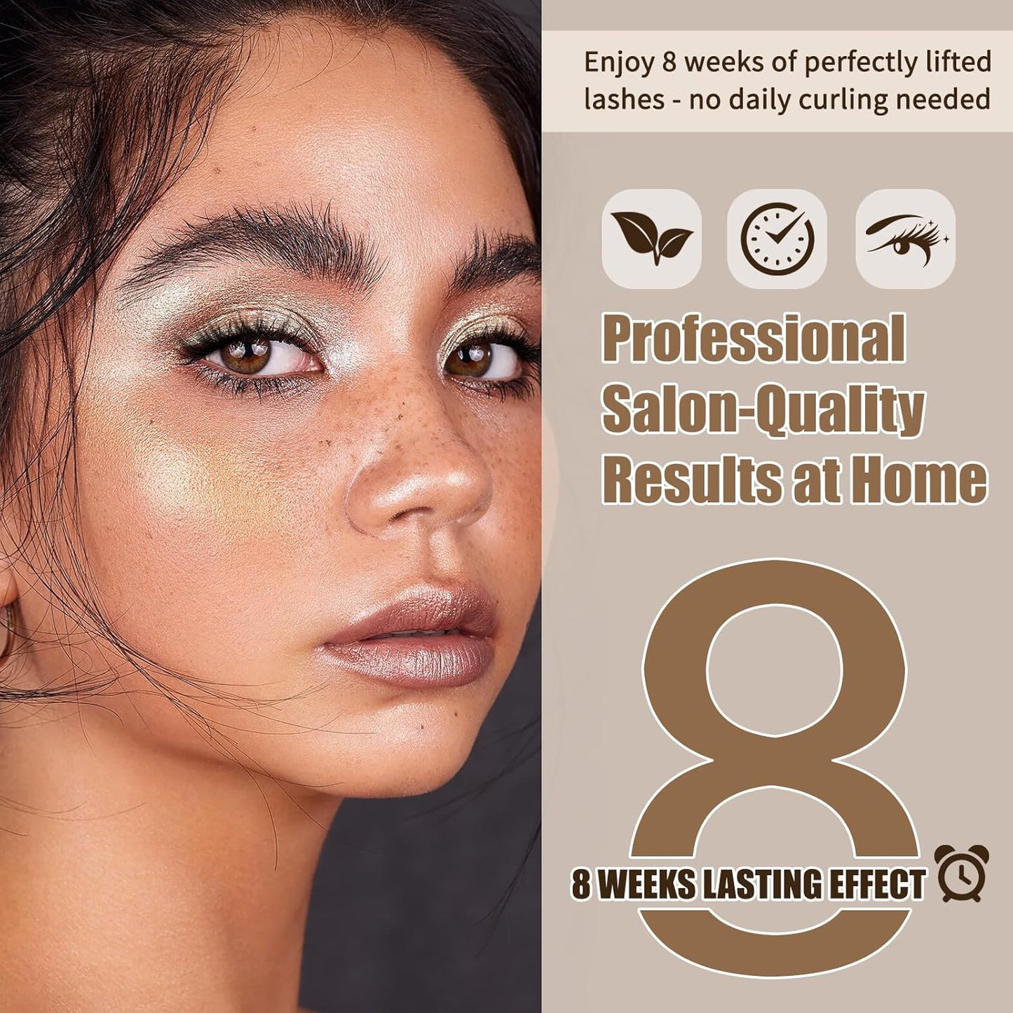 Upgraded Lash Lift Kit Professional - Eyebrow Lamination & Eyelash Perm Kit with High Adhesion Glue and Long-Lasting Curling Set, Gentle Formula for Sensitive Eyes