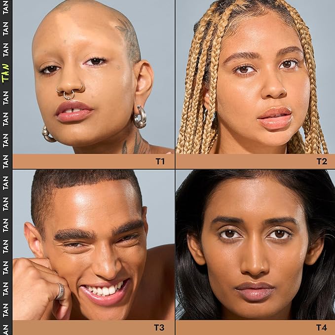 COVER FX Power Play Foundation - Shade T1 - Buildable Full Coverage - Waterproof Sweat-Proof Transfer-Proof - Natural Matte Finish - All Skin Types