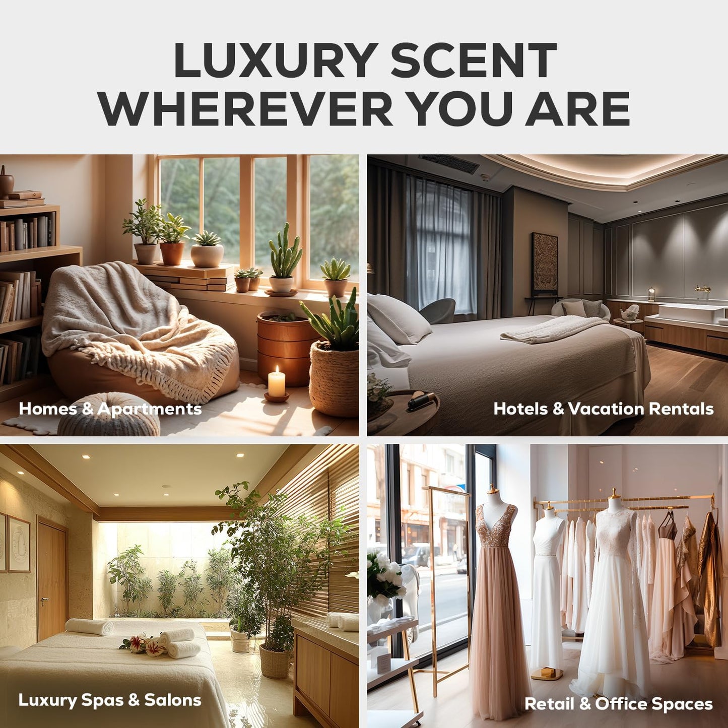 Aroma Country Luxury Hotel Diffuser Oil - Luxury Hotel Scent for Diffuser & Air Fresheners - Essential Oil Diffuser Refill, Home Fragrance Collection with Gardenia & Amber (8.5 Fl. Oz)