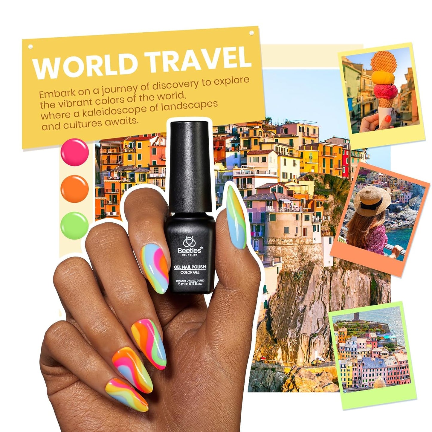 Beetles Gel Nail Polish Set 77 Pcs 60 Colors Cat Eye Gel Nail Kit Fall Winter Red Nude White Polish Nail Kit with Base Top Coat UV DIY Art Tool Home Gifts for Women World Travel