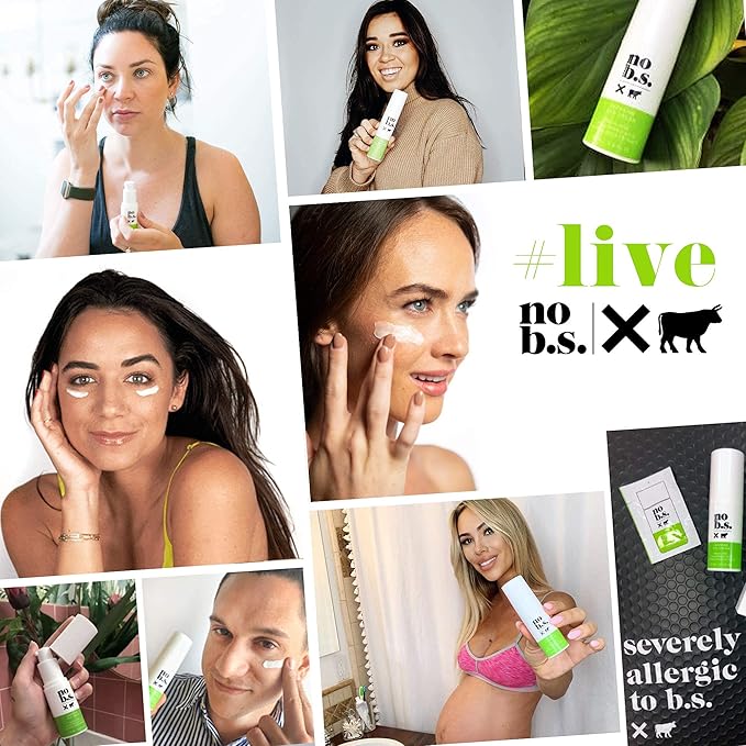 No B.S. Caffeine Eye Cream with Pure Hyaluronic Acid & Plant Based Squalane Oil, Under Eye Cream for Dark Circles & Puffiness, Skin Care for Women & Men, Travel Size, 0.5 FL Oz, and CoQ10 for Wrinkles