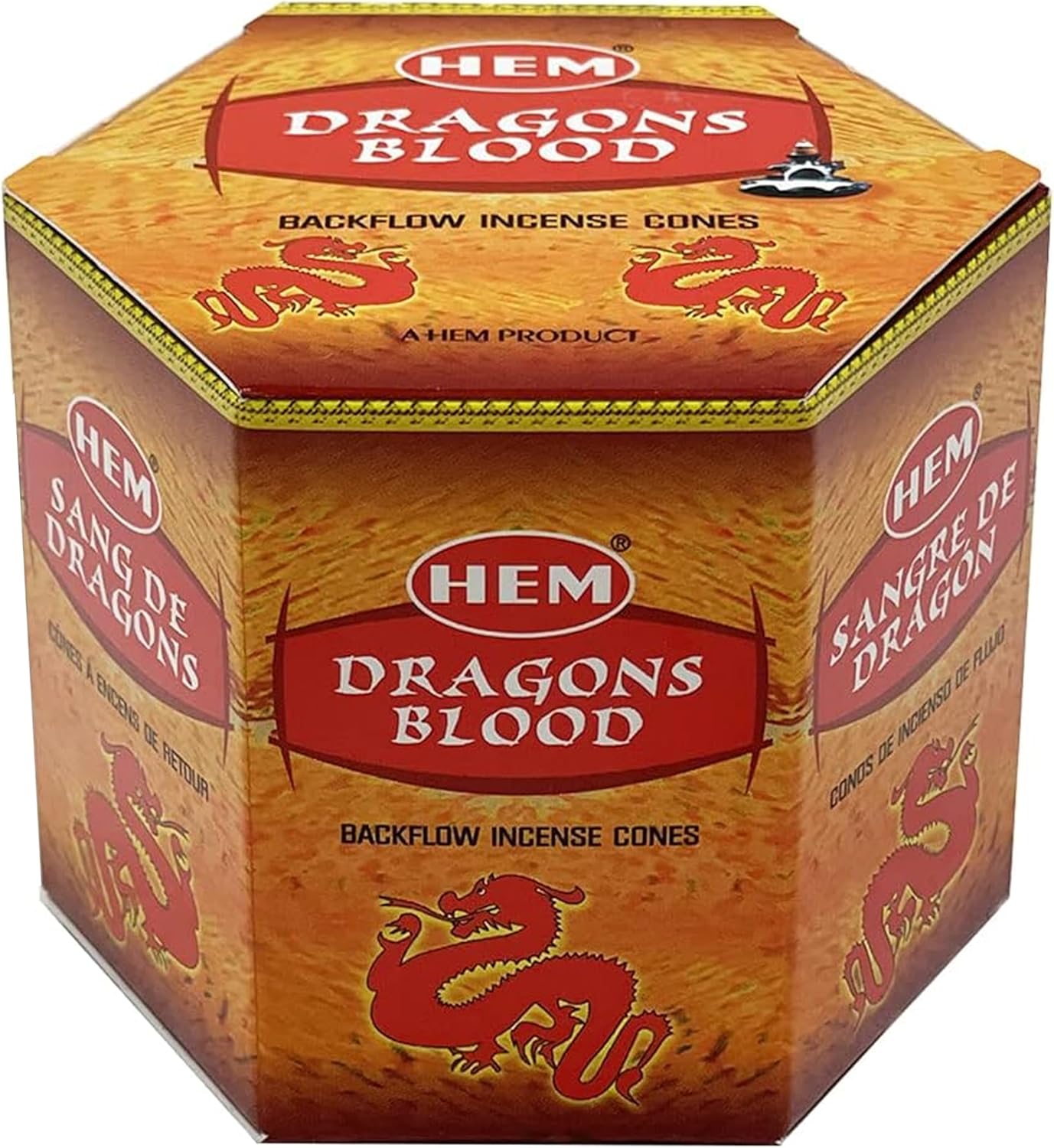 Dragons Blood Hem Backflow Incense Cones for Waterfall Aromatic Smoke Fountain Haze Falls - 40 Large Back Flow Incense Cones Scented