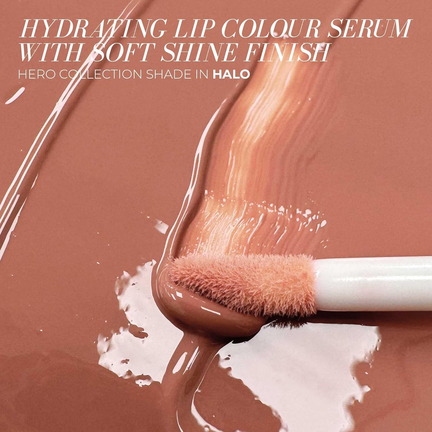 FITGLOW Beauty Lip Colour Serum | Hydrating Lip Gloss | Plumping Anti-Aging Lip Treatment | Natural Shine with Pomegranate Sterols & Collagen | Buildable Color for Dry Chapped Lips | Halo - 10g