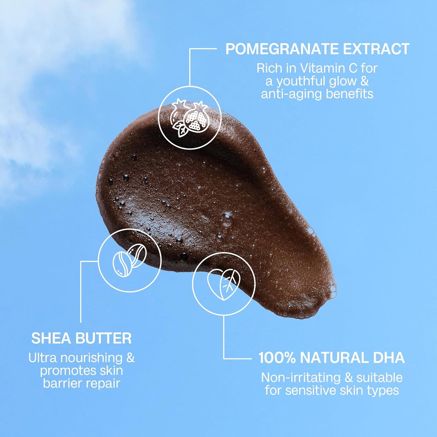 Bali Body Deep Violet Self Tanning Mousse – Self Tanner Mousse Violet-Based Formula for Dark, Fake Tan with Olive Undertones – Hydrating, Sunless Tanner for Sensitive Skin – 200ml / 6.7fl oz