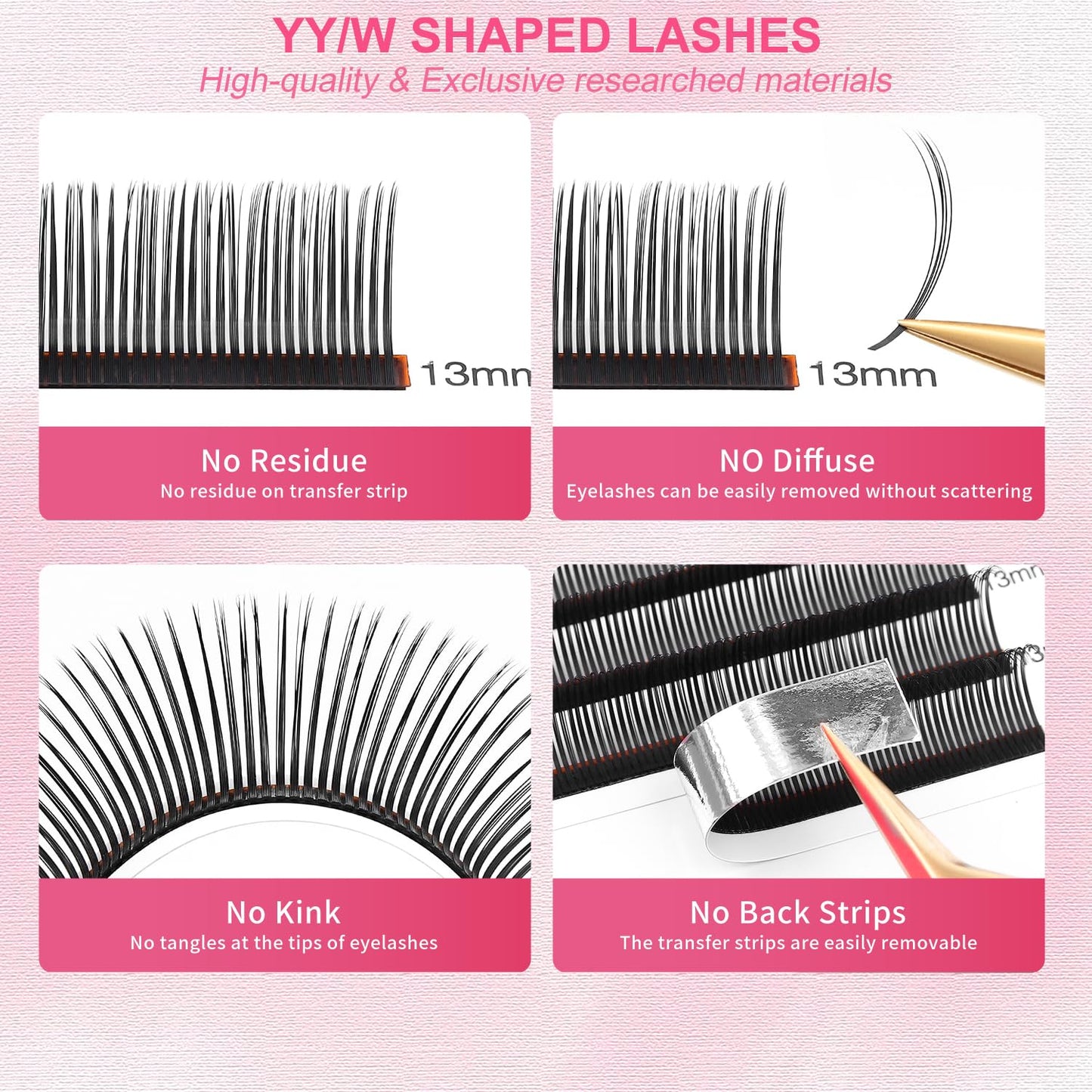 5D Flower Lash Extensions Spikes Lashes 0.07 Matte Black C Curl Lashes 9mm Volume Eyelash Extension Lash Trays Professional Use(5D Flower,0.07-C,9mm)