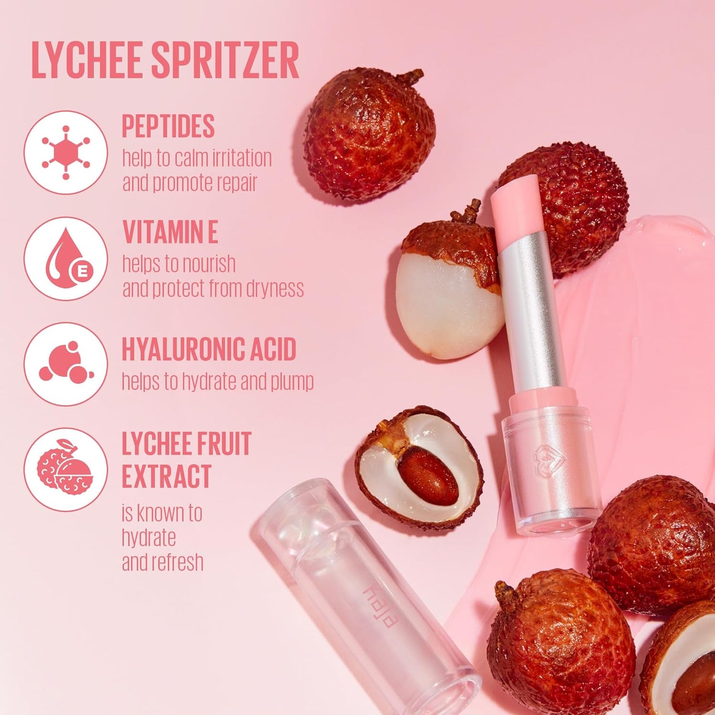 Kaja Juicy Glass Lip Balm | Plumping, Hydrating, Korean Lip Balm, Moisturizing Lip Care, 24hrs Long-lasting Hydration, Nourishing Lip Care | Lychee Spritzer, 0.15 oz.