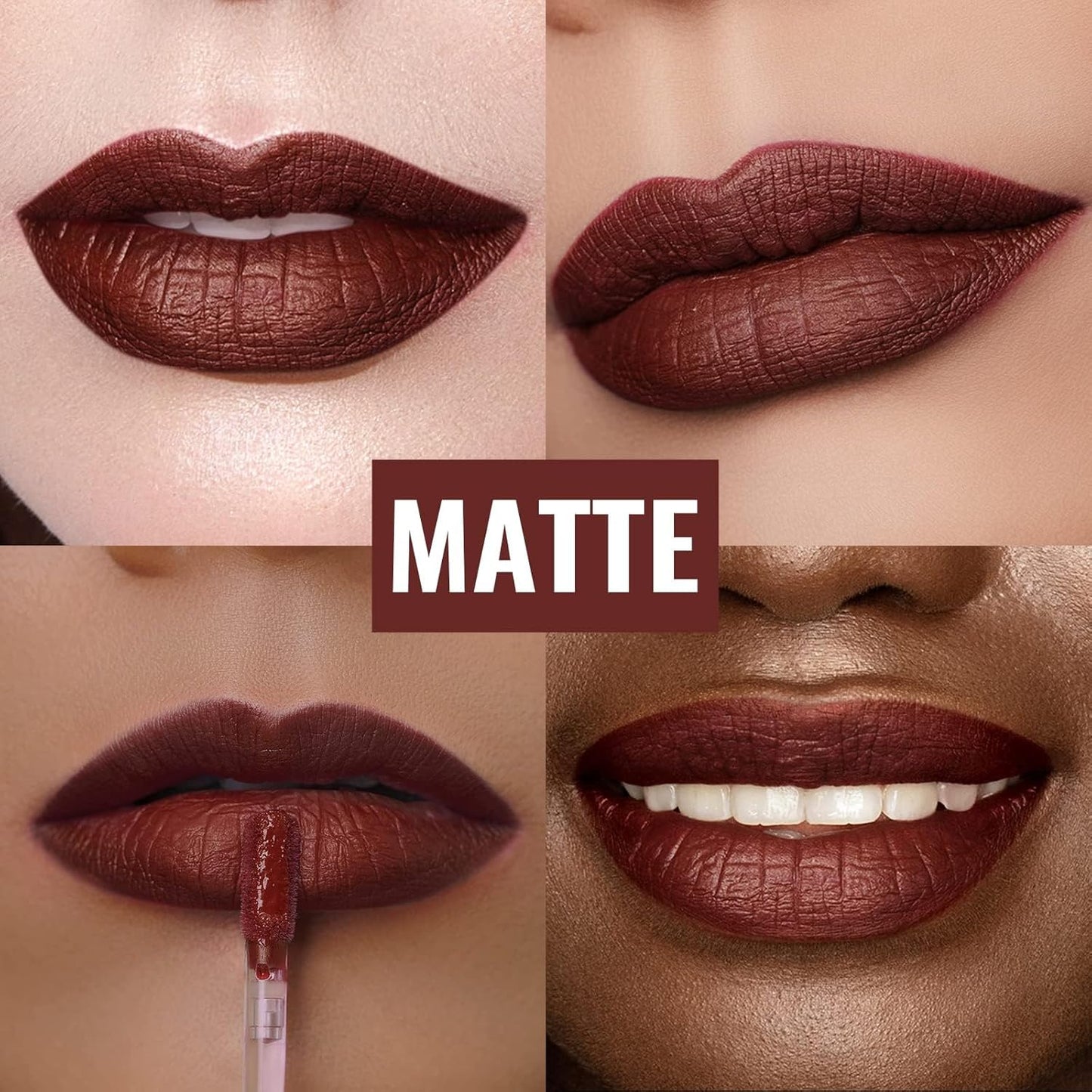 Oulac Matte Liquid Brown Lipstick for Women, Long Lasting Lipstick Waterproof Lip Stain, No Transfer, Creamy High Pigmented Formula with Rose Oil, Vegan & Cruelty-Free,Brown M03
