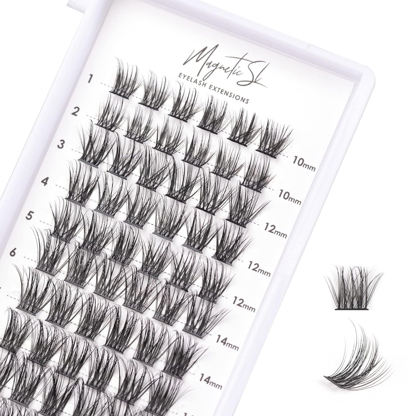Cluster Lashes 72 Individual Lashes Clusters Eyelash Extensions False Eyelashes DIY Lash Extension Kit Reusable False Eyelashes Natural Look Mix 10-16mm C D Curl-DM06