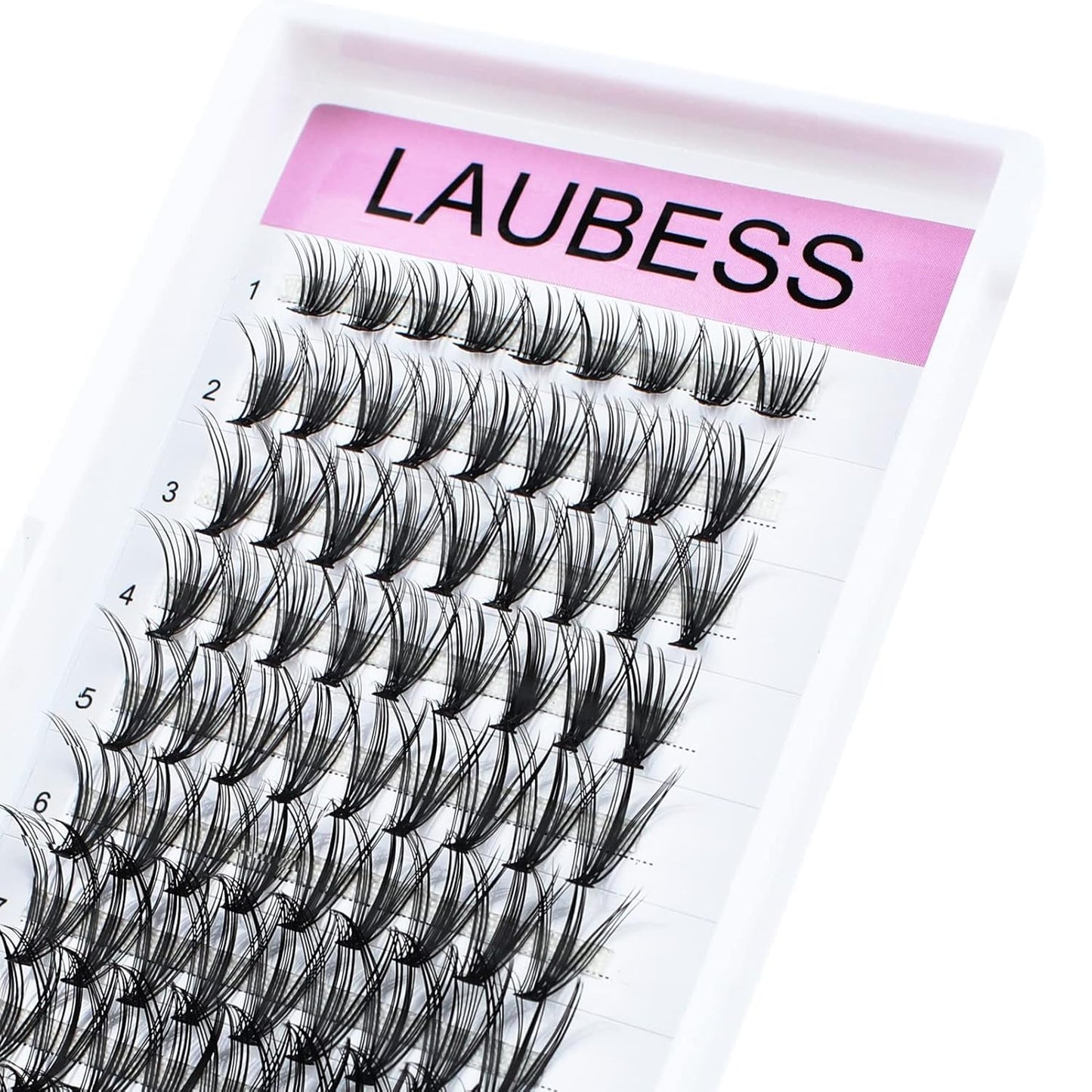 Eyelash Clusters LAUBESS Lash Clusters Individual Lashes Cluster Eyelash Extensions DIY at Home Waterproof Cluster Lashes (20D-D-15)