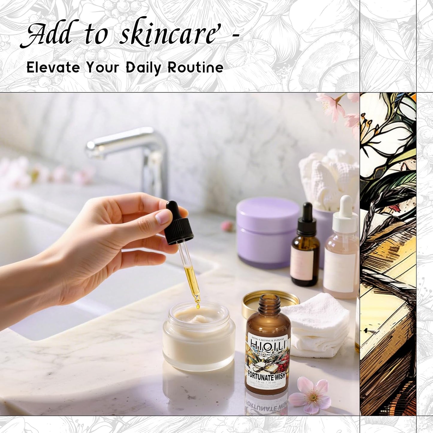 HIQILI Fortunate Wish Fragrance Oil for Diffusers & Candle Making, Inspired by A.na Su Luck-Wish, Skin Safe Scented Oil for Soap, Laundry, Vegan, Long Lasting - 1 Fl Oz