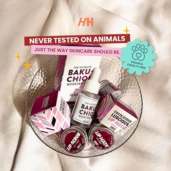 Handmade Heroes Bakuchiol Lip Scrub 1 fl oz | Deep Conditioning Lip Plumper Helps Reduce Fine Lines and Wrinkles Appearance | 100% Cruelty Free Vegan | Lip Care for Luscious Lips