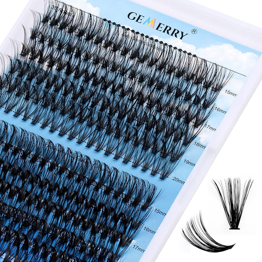 Individual Lashes Large Tray 240pcs 0.07mm 30P+40P C Curl Mix 15-20mm Cluster Lashes Soft&Natural Lash Clusters Mink Individual Lashes Cluster Mixed Tray False Eyelashes By GEMERRY