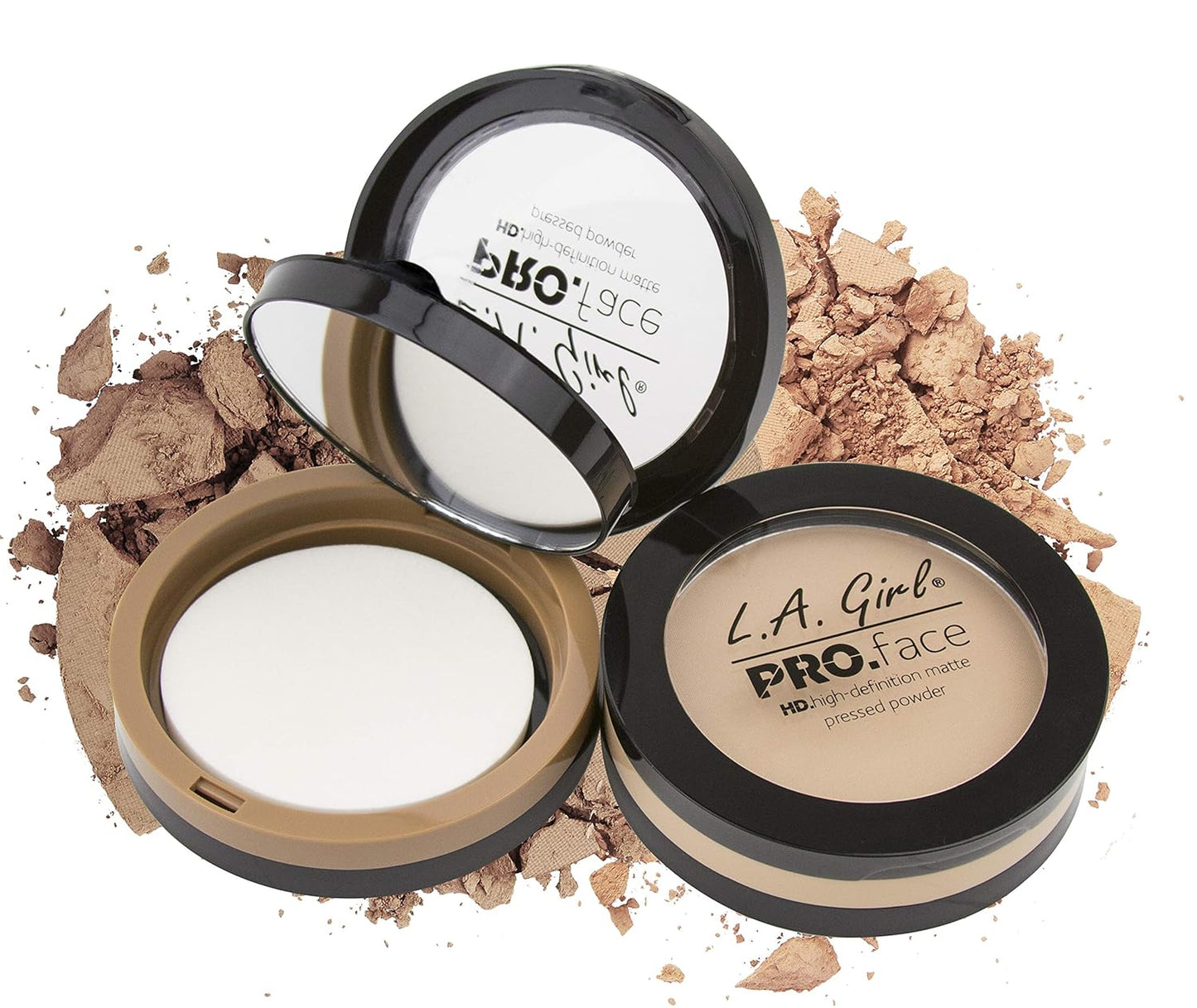 L.A. Girl Pro Face HD Matte Pressed Powder, Porcelain, 0.25 Ounce (Pack of 3)