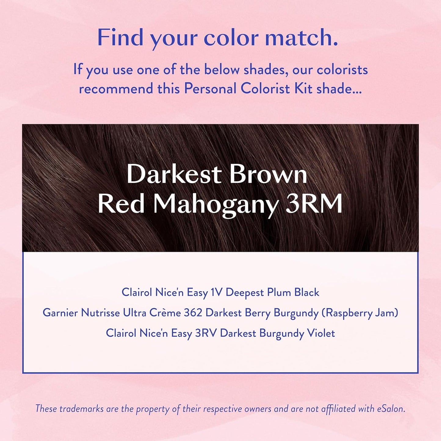 eSalon Permanent Hair Color & Dye Kit - Darkest Brown Red Mahogany - Personal Colorist for Up To 100% Gray Coverage, All Hair Types - Professional-Grade Ammonia-Free